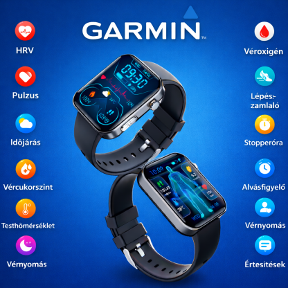 GARMIN AI egészségfigyelő okosóra ⌚️ 2026-os új frissítés! EKG + PPG intelligens mérés – vércukor, vérzsír és húgysav egy órában 🏃‍♂️