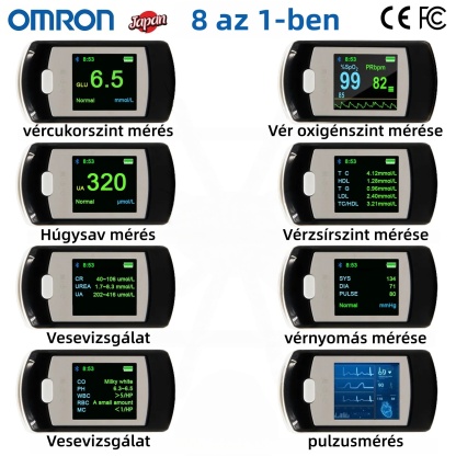 💖OMRON fájdalommentes vércukormérő, fájdalommentes és nem invazív, nem igényel vérvételt, egyszerű teszteredmények pontosak
