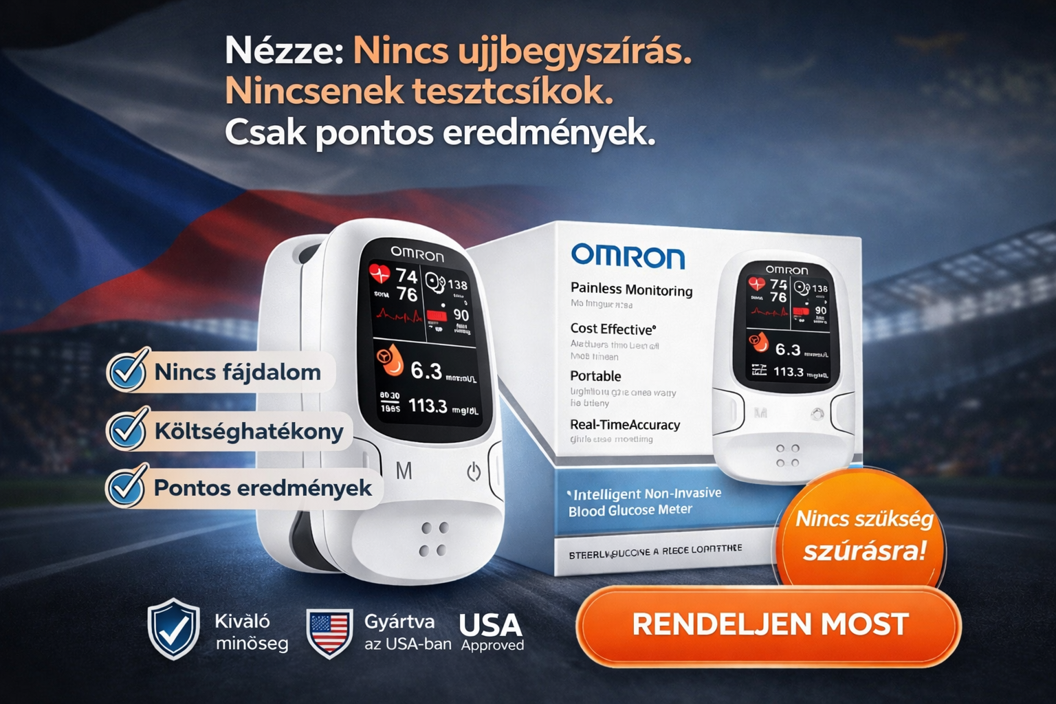 🔥 2026 Az Omron™ piacra dobja az újonnan megjelent, nem invazív, intelligens vércukorszintmérőjét 🔥