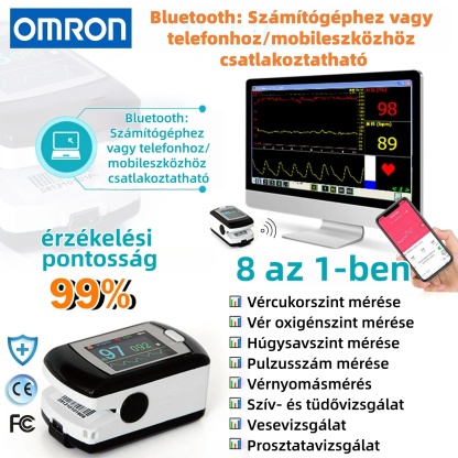 💖OMRON fájdalommentes vércukormérő, fájdalommentes és nem invazív, nem igényel vérvételt, egyszerű teszteredmények pontosak