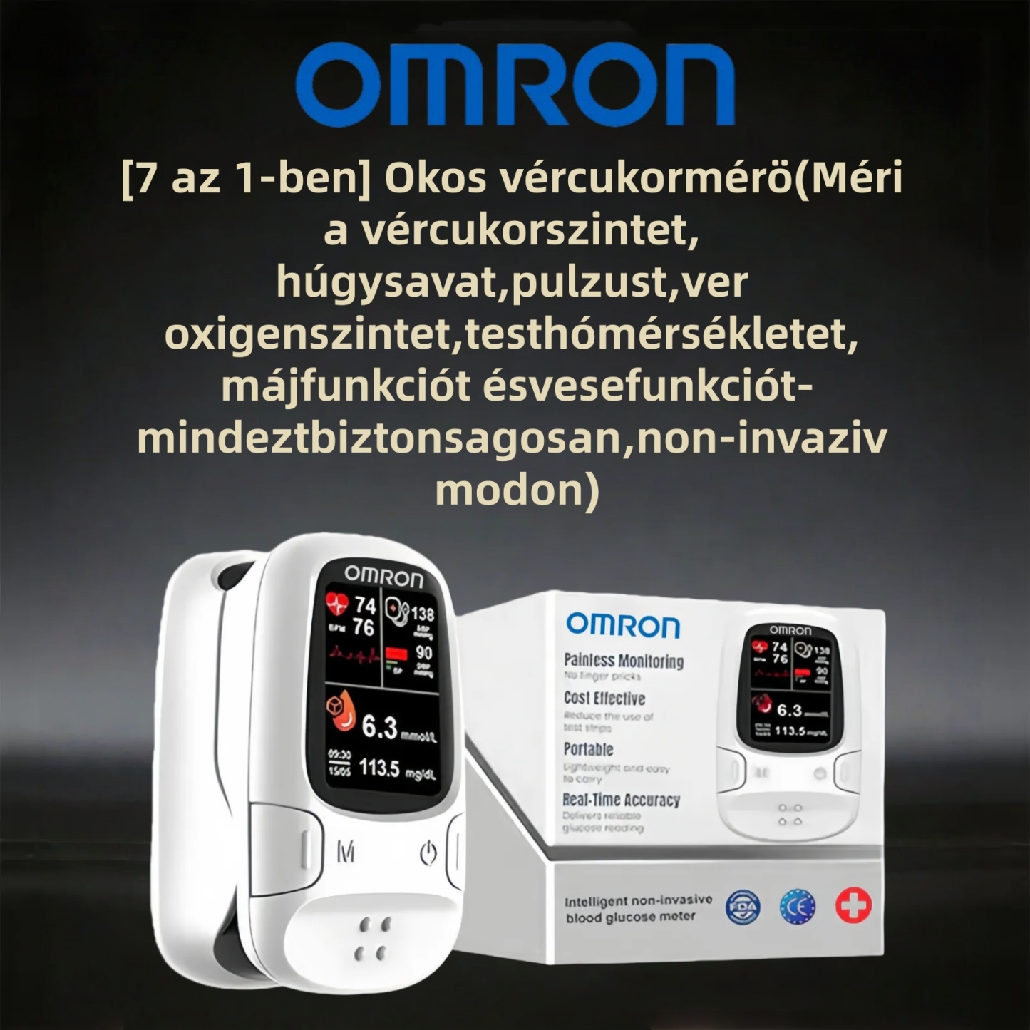 Omron™ bemutatja az újonnan piacra dobott non-invazív okos vércukormér