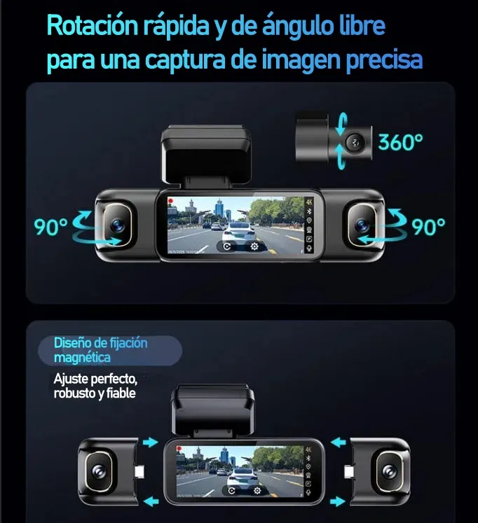 Garmin G980 mesterséges intelligenciával és hangvezérelt autós kamera négy kamerával, 360°-os panorámaképernyővel, 4K Ultra HD éjjellátóval és GPS-követéssel