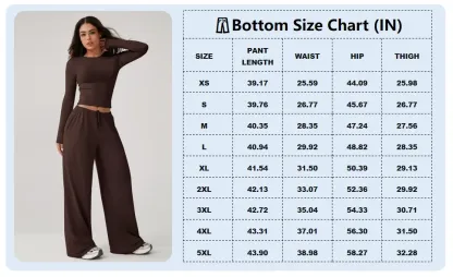 Women'S Long-Sleeved Top And Wide-Leg Pants Suit