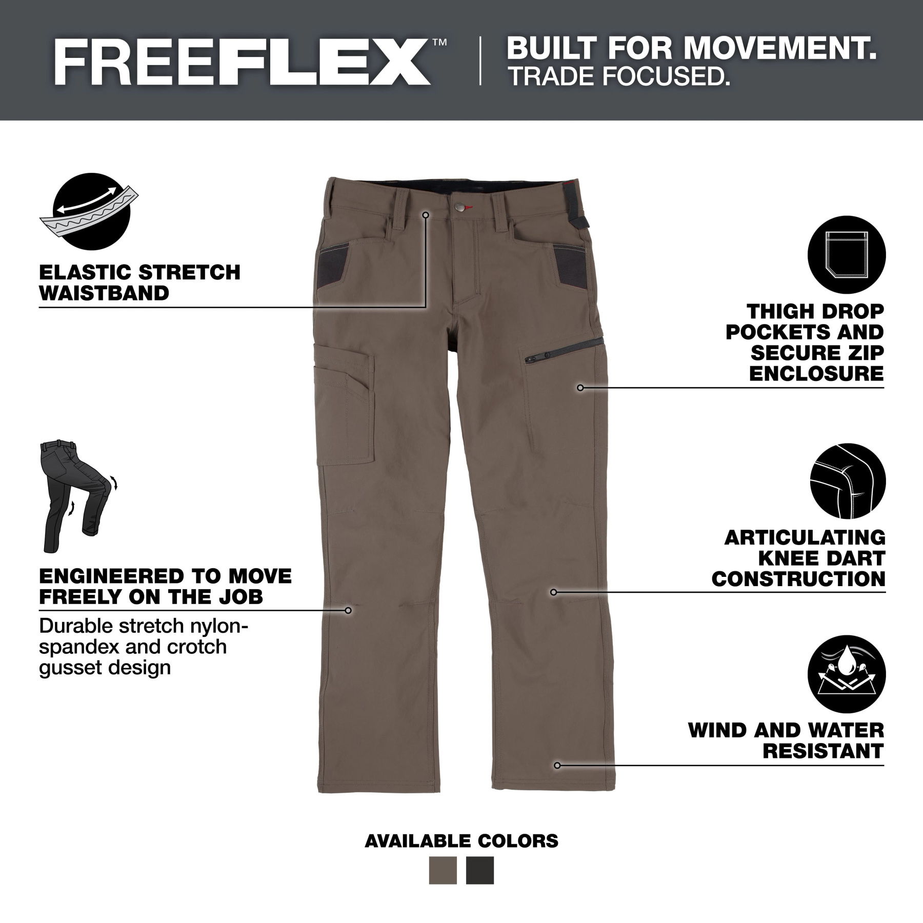 Limited Time Only! 💖Men's 8-PACK FREEFLEX Tech Work Pants with 7 Pockets