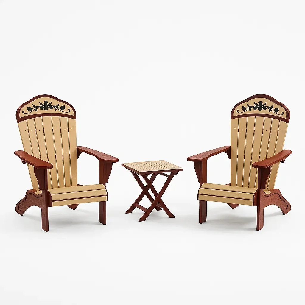 Mobilier de terrasse,Ensemble de chaises Adirondack