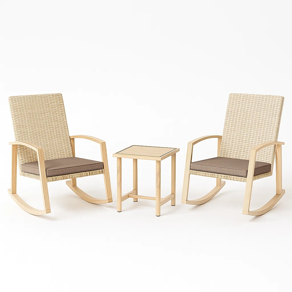 Mobilier de terrasse,Ensemble de fauteuils à bascule de terrasse