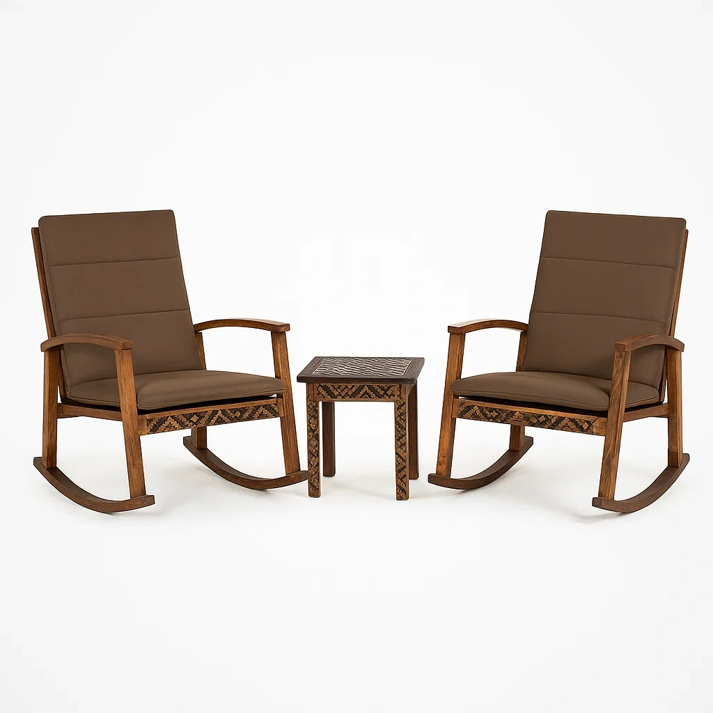 Mobilier de terrasse,Ensemble de fauteuils à bascule de terrasse