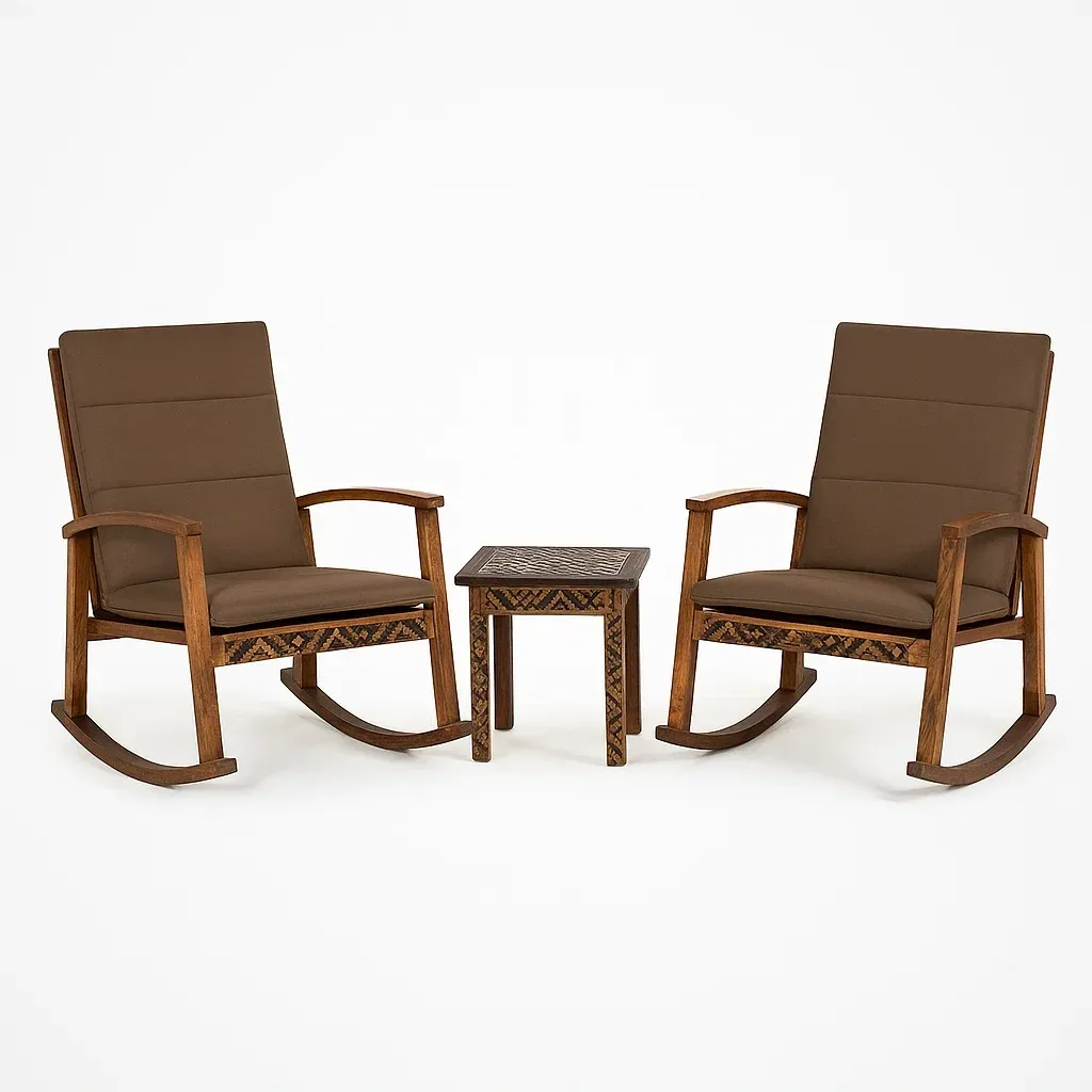 Mobilier de terrasse,Ensemble de fauteuils à bascule de terrasse