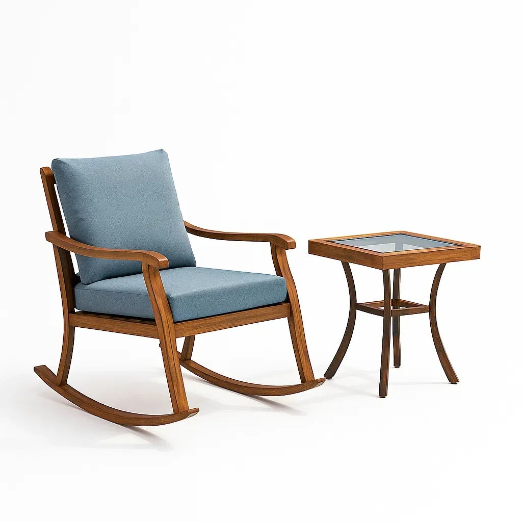 Mobilier de terrasse,Ensemble de fauteuils à bascule de terrasse