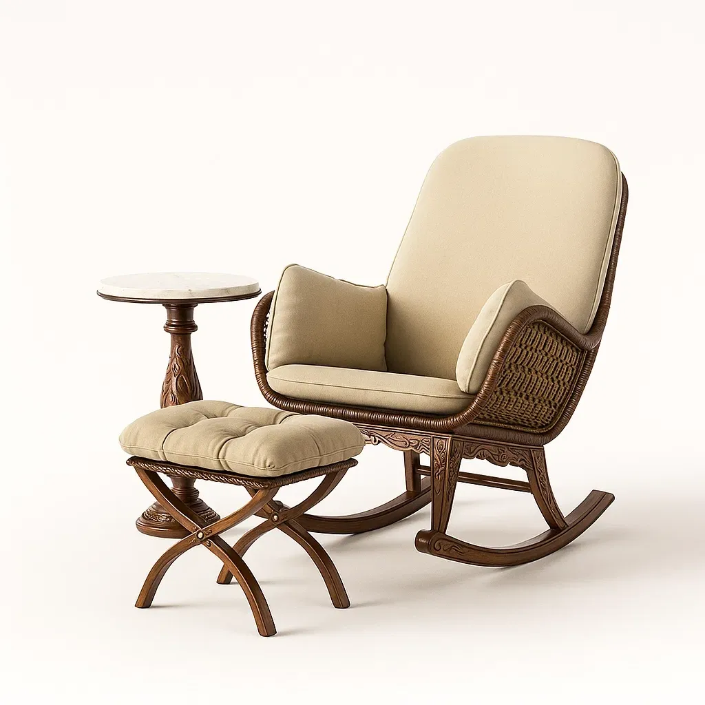 Mobilier de terrasse,Ensemble de fauteuils à bascule de terrasse