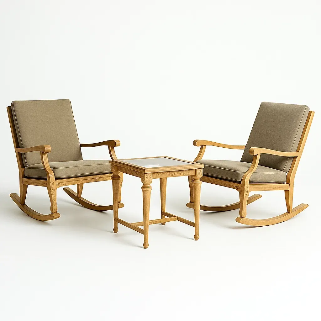 Mobilier de terrasse,Ensemble de fauteuils à bascule de terrasse