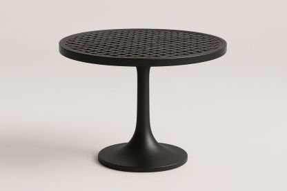 Table d'appoint en aluminium noir ajouré 60cm diamètre-Nordlinea
