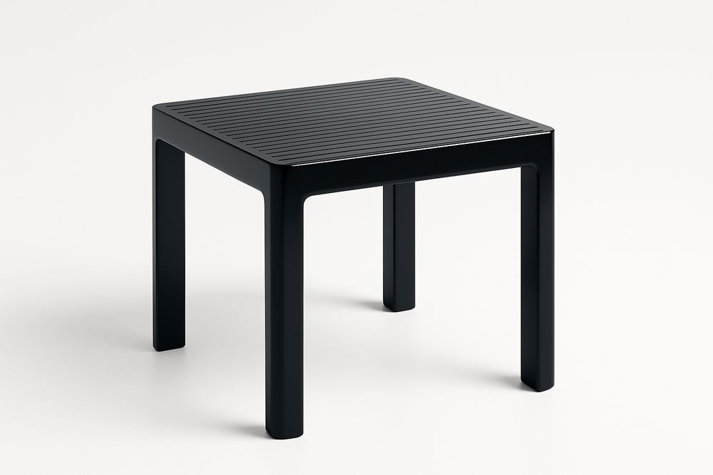 Table Basse Carrée en Polypropylène Noir 45x45x45 cm-Nordlinea