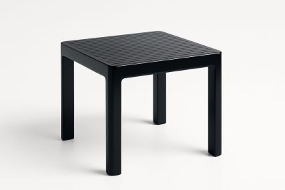 Table Basse Carrée en Polypropylène Noir 45x45x45 cm-Nordlinea