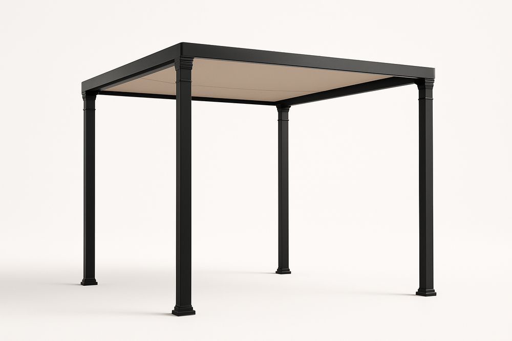 Pergola de Jardin Aluminium Noir 3x3 m-Nordlinea