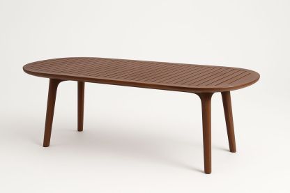 Table rectangulaire en bois brun 150x70x45 cm-Nordlinea