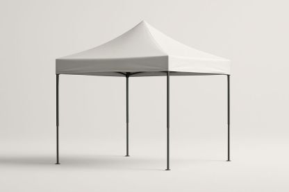 Tente pliante 3x3m polyester cadre acier Blanc-Nordlinea