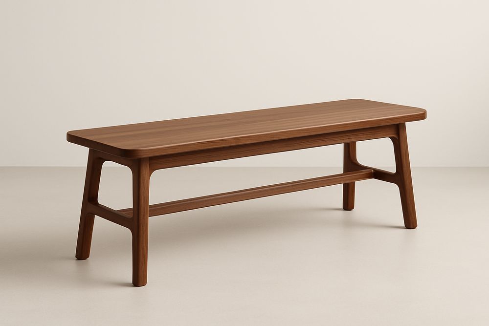 Banc en Bois Massif Marron 120x40x45 cm-Nordlinea