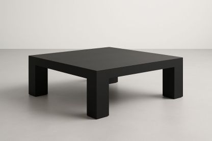 Table basse carrée 90 cm MDF Noir-Nordlinea