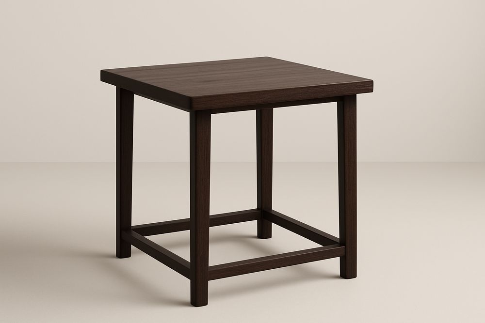 Table basse carrée en bois d'acacia marron-Nordlinea