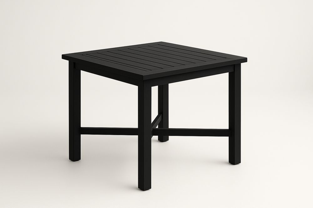 Table carrée extérieure en aluminium noir-Nordlinea