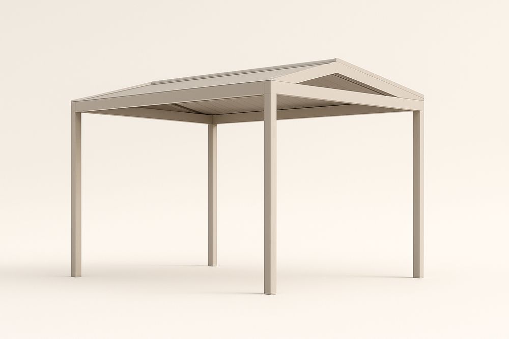 Tonnelle de Jardin en Aluminium avec Toit en Polycarbonate Beige-Nordlinea
