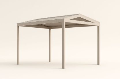 Tonnelle de Jardin en Aluminium avec Toit en Polycarbonate Beige-Nordlinea