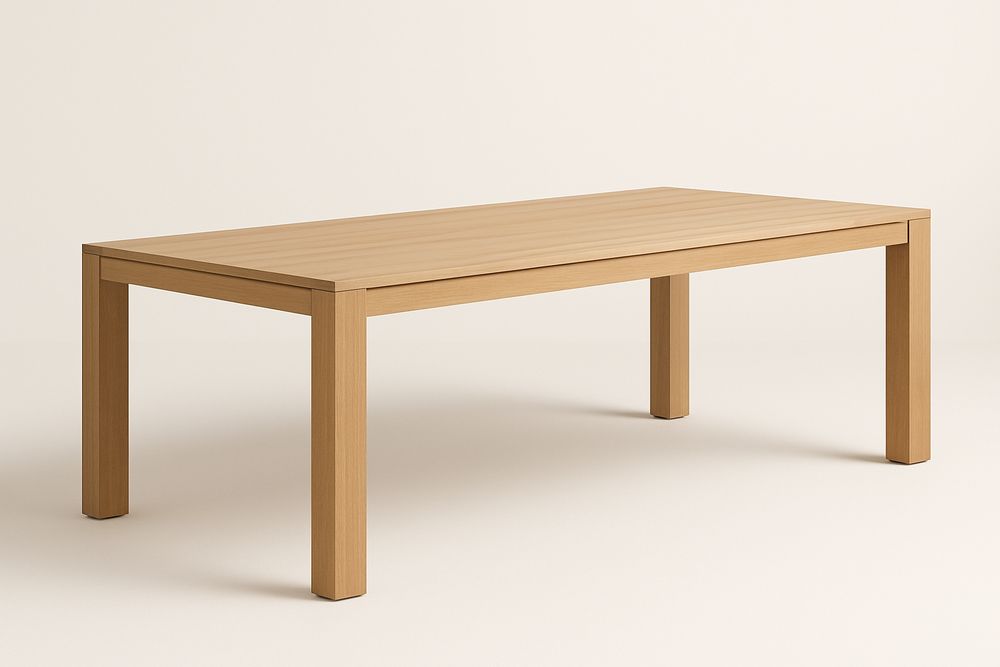 Table rectangulaire en bois de chêne-Nordlinea