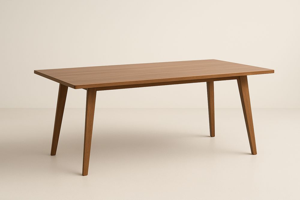 Table rectangulaire en bois Marron 150 cm x 80 cm x 75 cm-Nordlinea