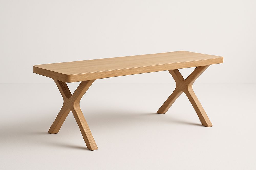 Table basse Bois Chêne Naturel 120x40x45cm-Nordlinea