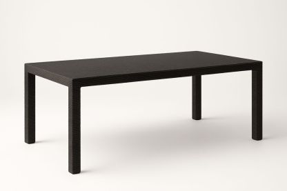 Table rectangulaire en bois noir 200x90x75 cm-Nordlinea