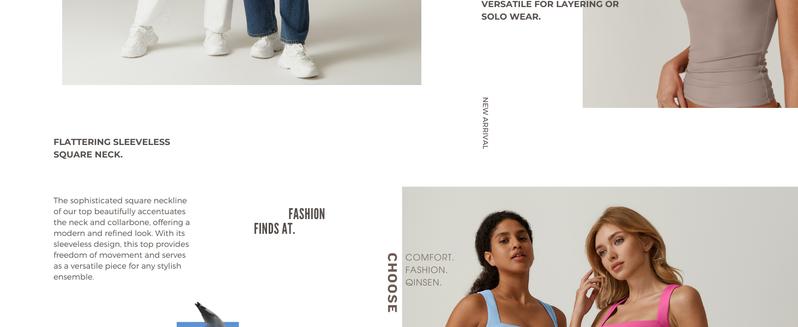 【Runs Small】QINSEN Women's Square Neck Sleeveless Double-Layer Tank Tops Basic Tight T Shirts short