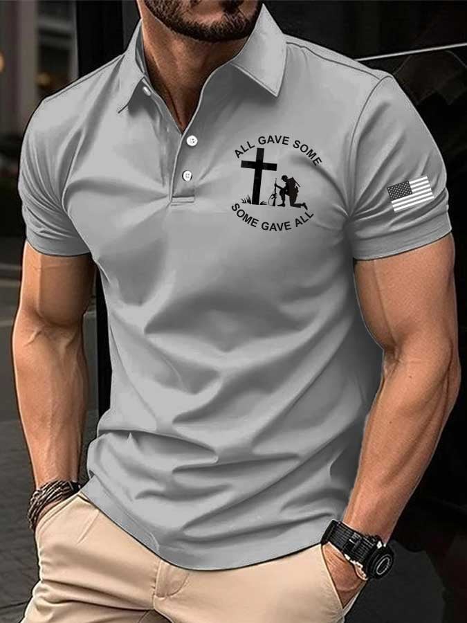 Men's Memorial Day print polo shirt