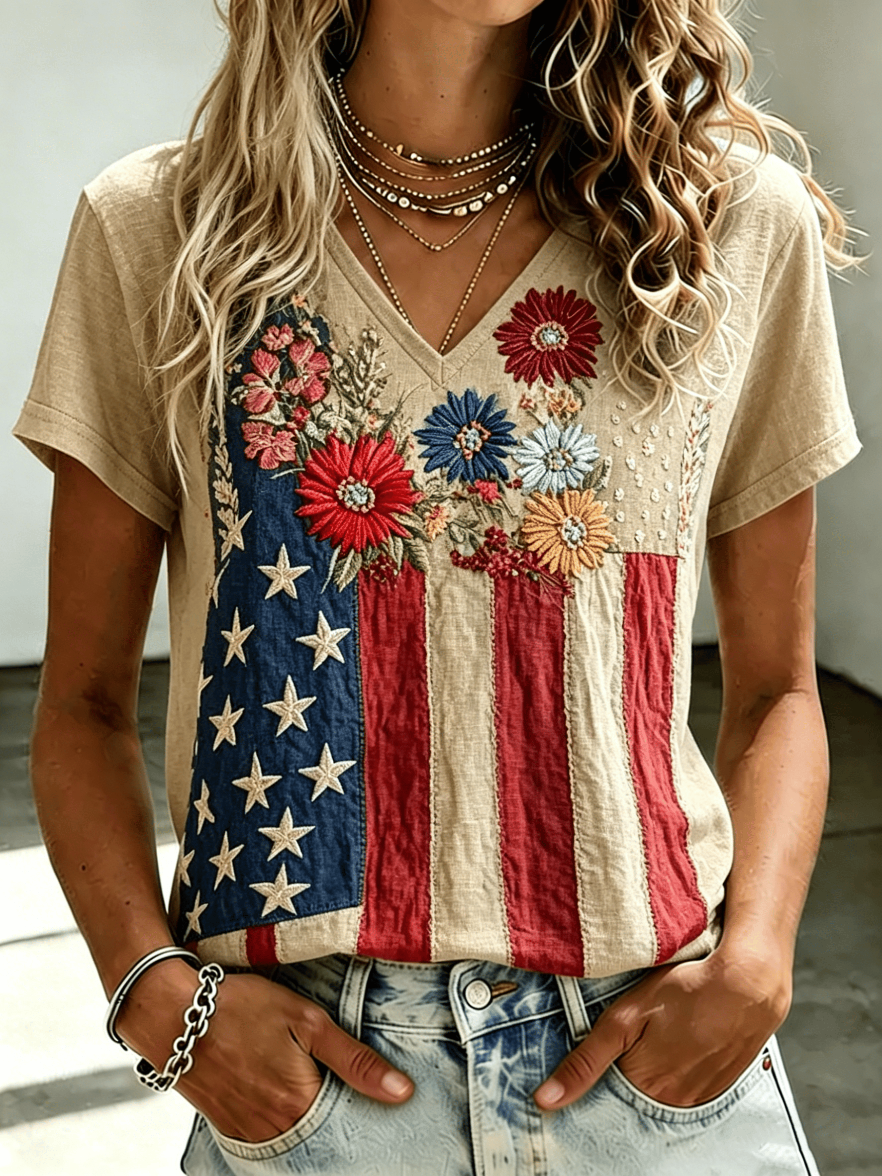 Women's USA 250th Anniversary Print T-Shirt