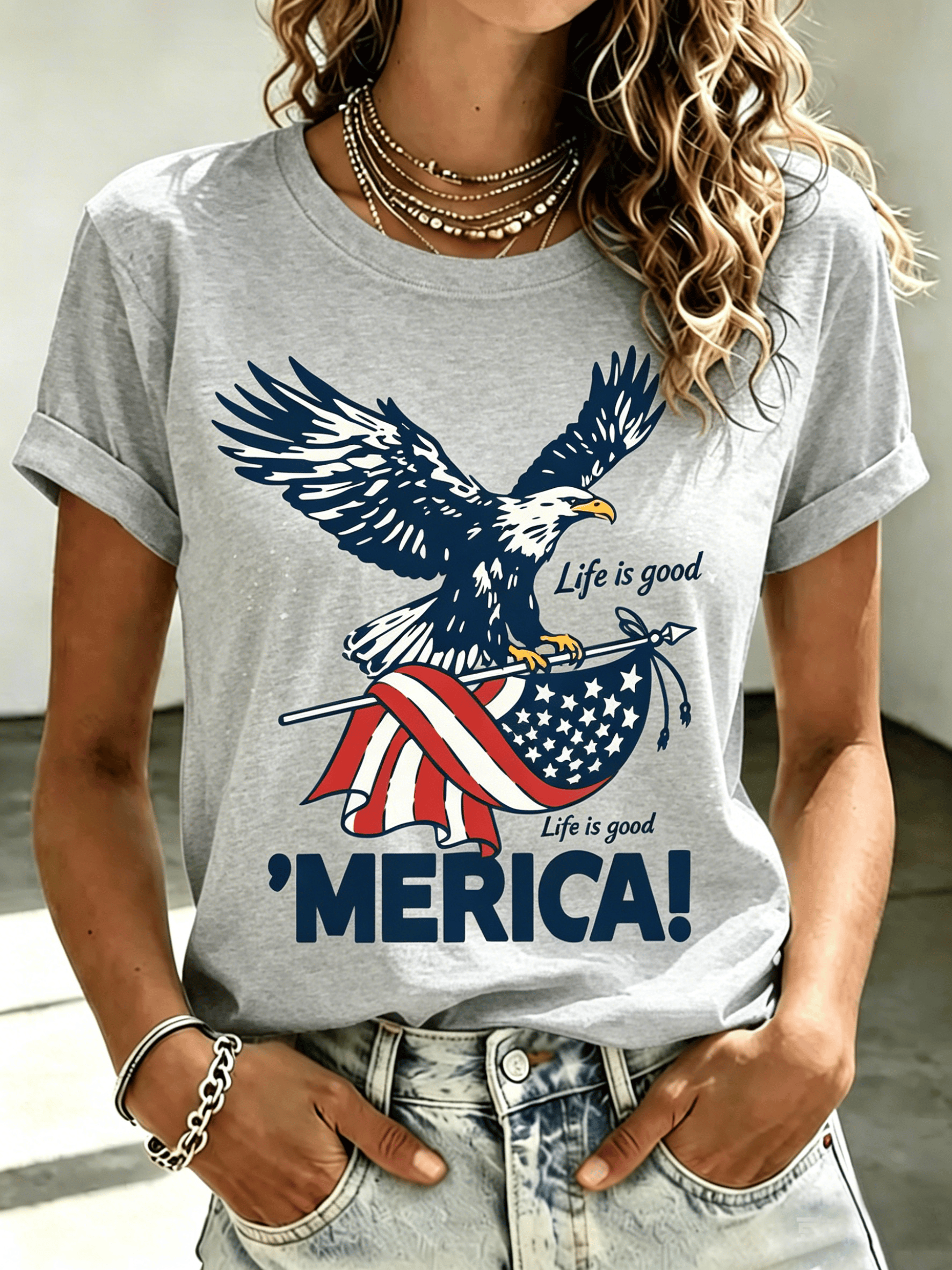 Women's USA 250th Anniversary Print T-Shirt