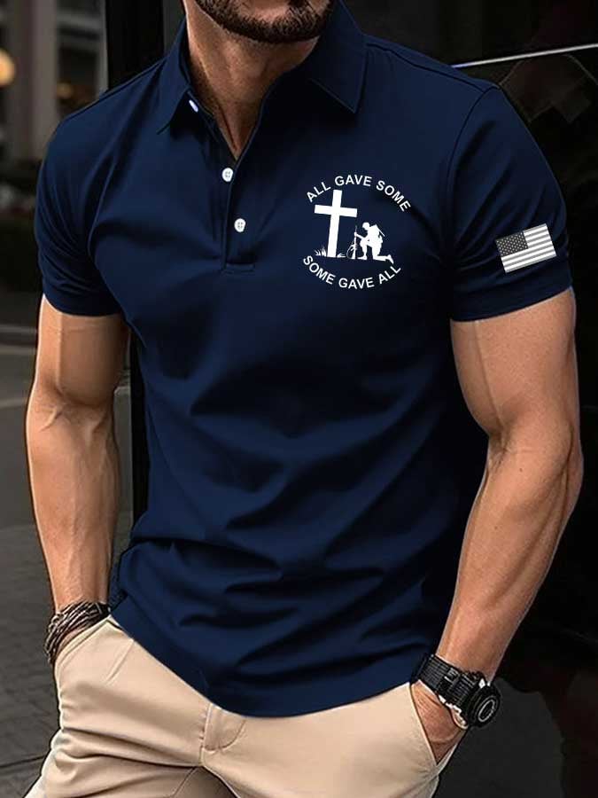 Men's Memorial Day print polo shirt