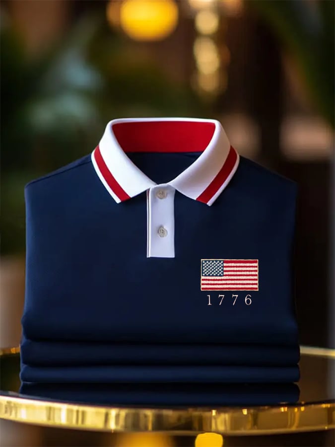 Men's We The People Fourth Of July America 1776 Patriotic Polo Shirt
