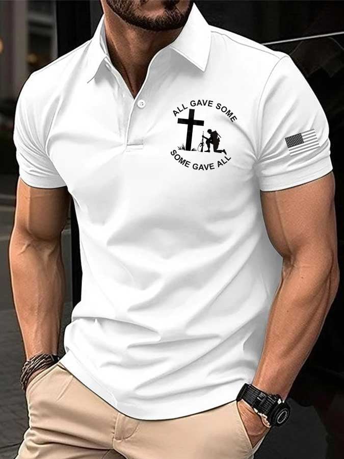 Men's Memorial Day print polo shirt