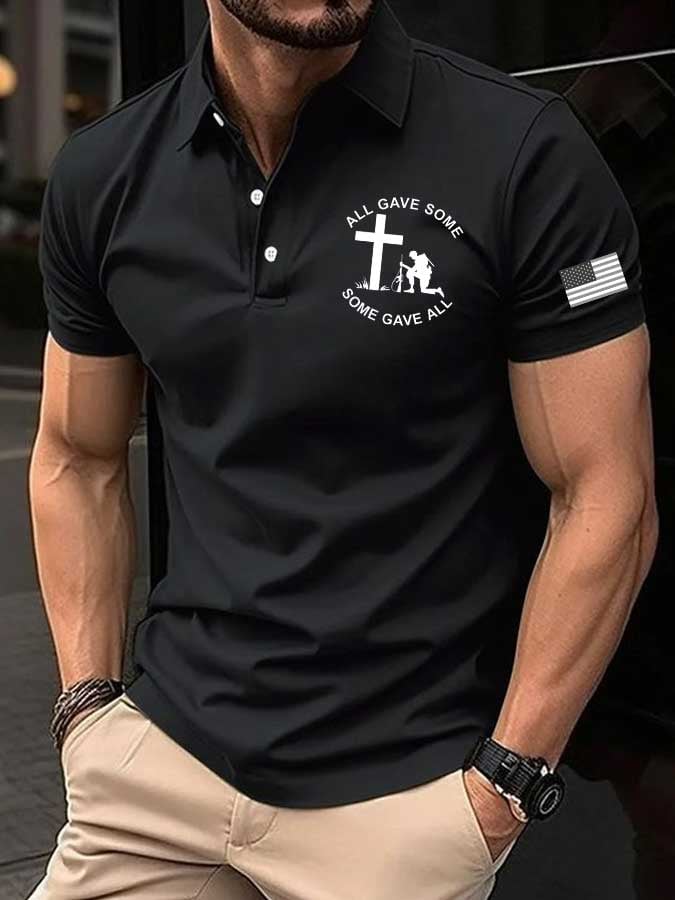 Men's Memorial Day print polo shirt