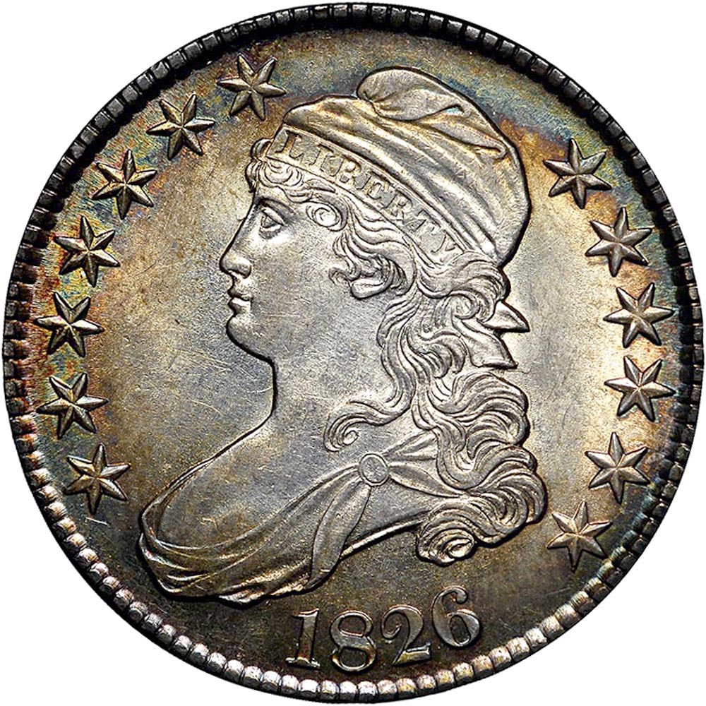 Last 5 sets!!! 1807-1836 50c Liberty Hooded Bust Engraved Edge Silver Dollar