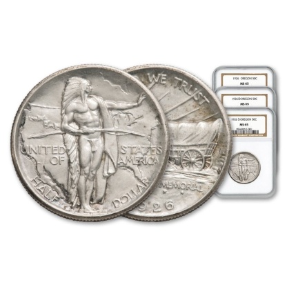 [Complete Set]1926-1939 Oregon Trail Commemorative Half-Dollar