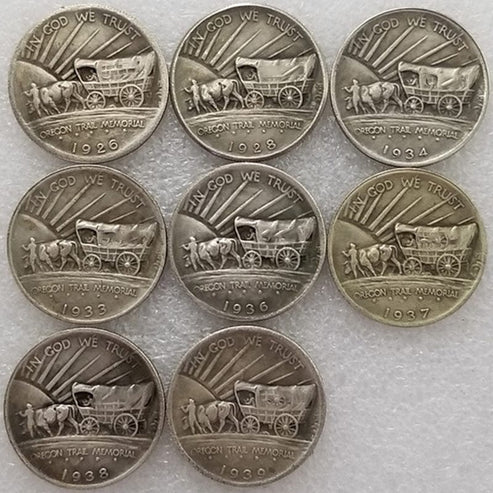 [Complete Set]1926-1939 Oregon Trail Commemorative Half-Dollar