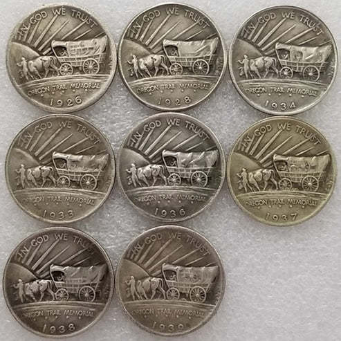[Complete Set]1926-1939 Oregon Trail Commemorative Half-Dollar