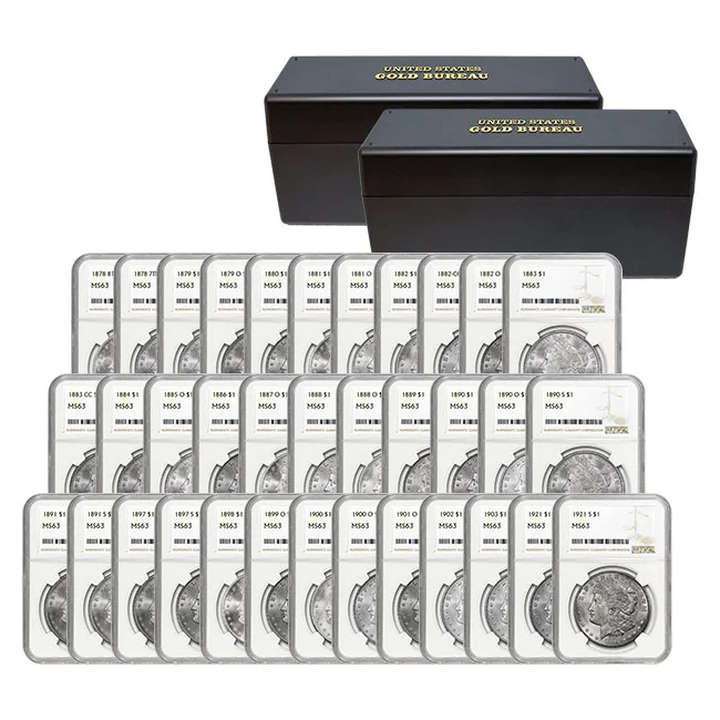 【Perfect Bundle】1878–1921 Morgan Silver Dollar 28PC Set