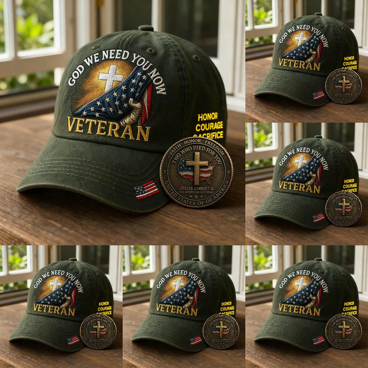 🎉Last Day Only $19.99 🇺🇸⭐ Faith & Honor Christian Cap🎁Free Gifts