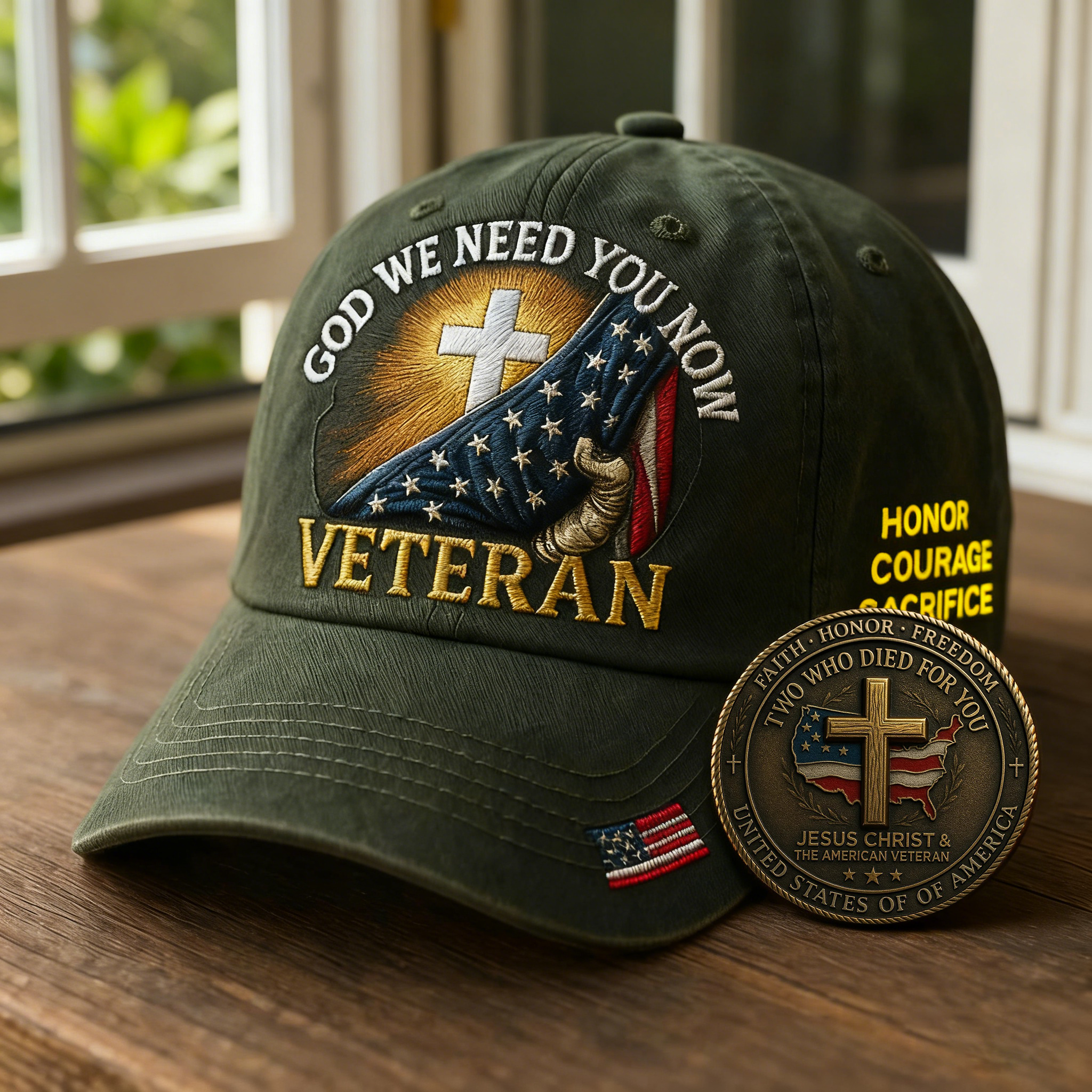 🎉Last Day Only $19.99 🇺🇸⭐ Faith & Honor Christian Cap🎁Free Gifts