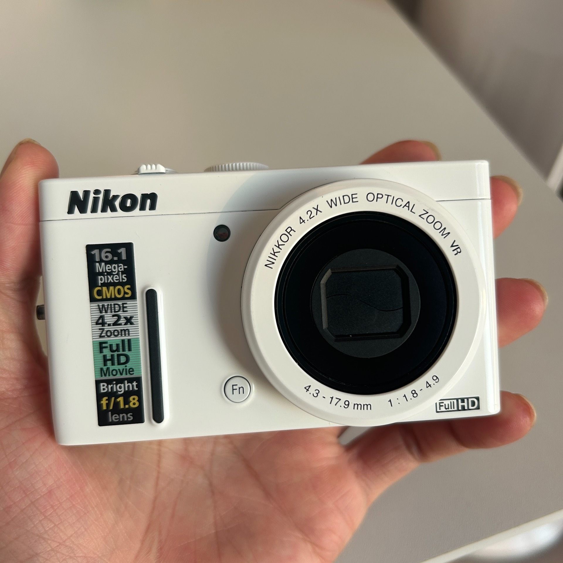 Nikon Coolpix P310 White 16.1MP Compact Digital Camera 
