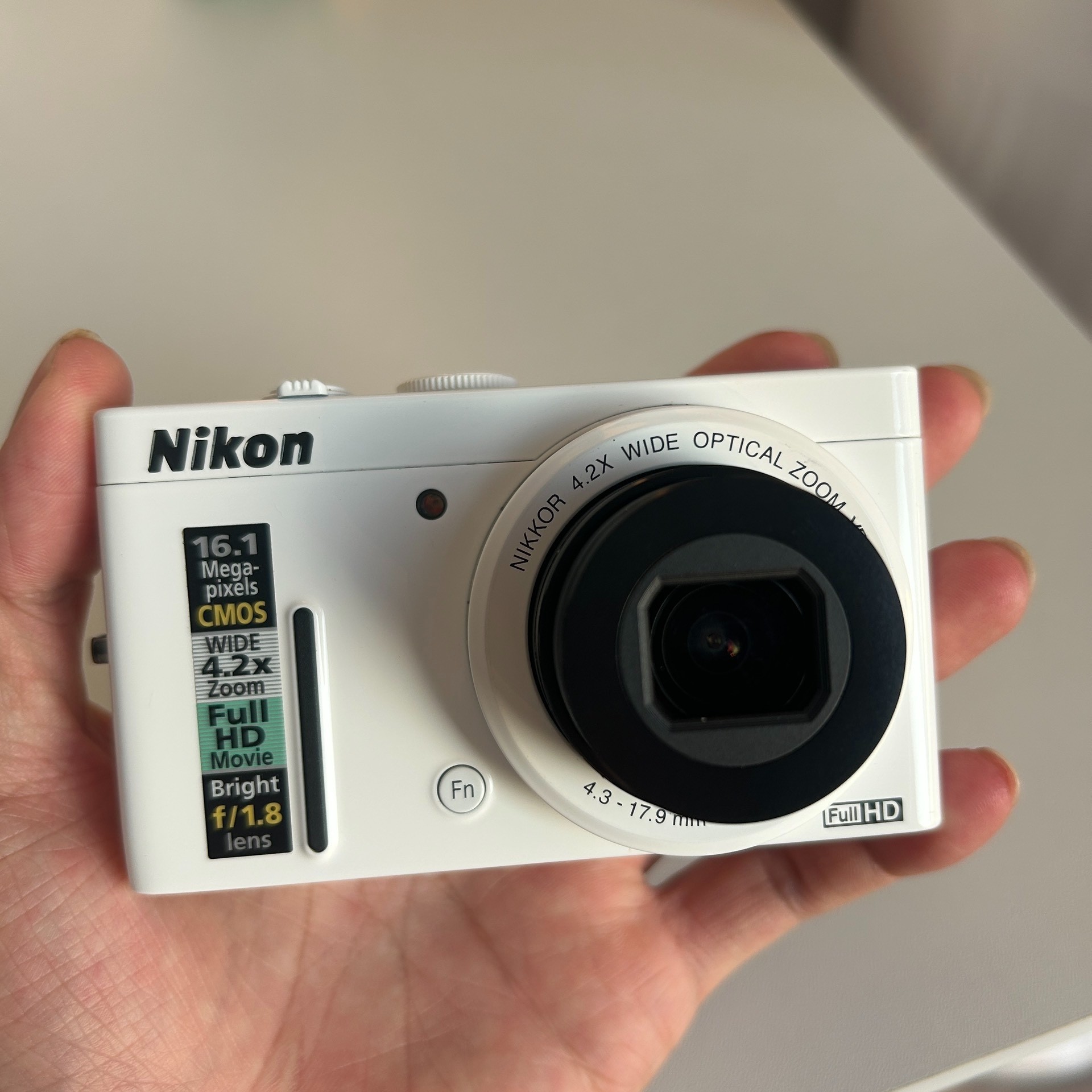 Nikon Coolpix P310 White 16.1MP Compact Digital Camera 