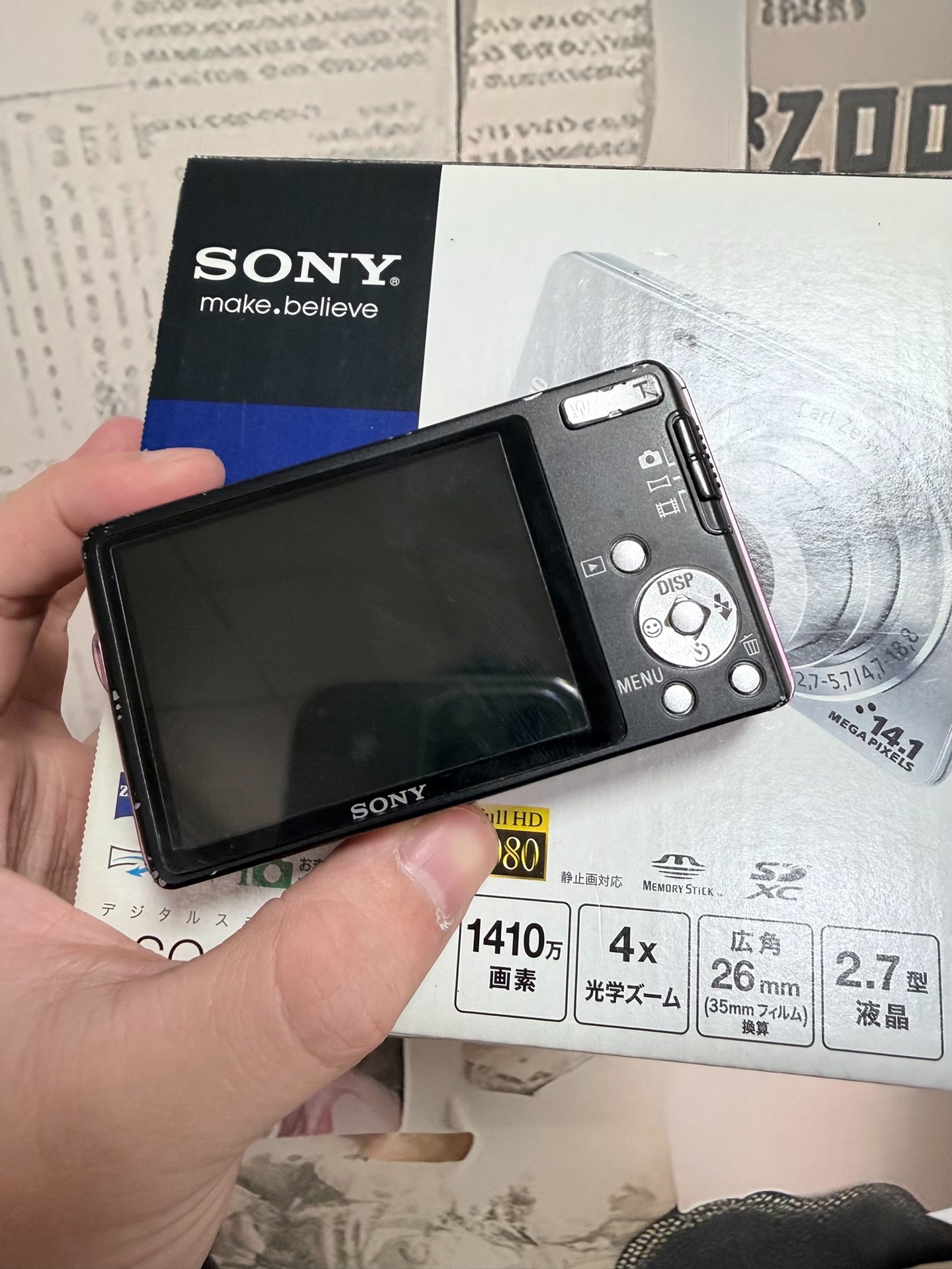 Sony DSC-W350 14.1MP 4x Optical Zoom Digital Camera Pink/Black/Silver Tested