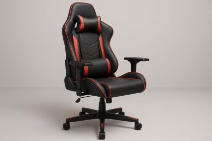 Sedia da Gaming in Pelle Sintetica Nero e Rosso